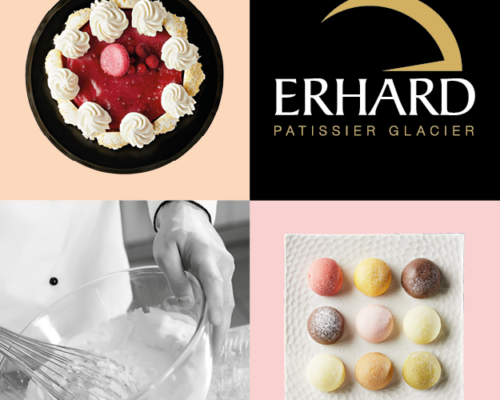 erhard patissier glacier graphisme design creation typographie communication DA logo print branding digital evenementiel marylene goncalves gonk lyon